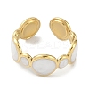 Ion Plating(IP) 304 Stainless Steel Enamel Cuff Finger Rings X-RJEW-L107-038G-01-2