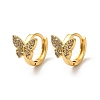 Butterfly Brass Hoop Earrings EJEW-S256-04A-G-4