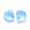 Transparent Spray Painted Glass Beads GLAA-T016-04D-2