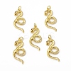 Brass Micro Pave Cubic Zirconia Pendants KK-E068-VB002-4