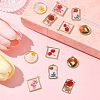 12Pcs 6 Styles Transparent Clear Epoxy Resin Pendants RESI-FS0001-88A-8