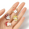 8Pcs 4 Styles Autumn Theme Alloy Enamel Pendants ENAM-YW0003-38-4