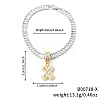 Fashionable Brass Micro Pave Clear Cubic Zirconia Charm Bracelets AF9298-24-1