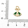 Brass Pave Cubic Zirconia Charms LS-KK-Q096-14B-G-3