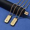 304 Stainless Steel Rectangle Number Pendant Necklaces NJEW-D300-01G-01-3