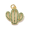 Brass Micro Pave Cubic Zirconia Pendants KK-B059-09G-1