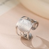 304 Stainless Steel Cuff Open Rings LS-RJEW-S628-11P-1