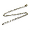 Brass Cable Chains Necklace Making MAK-N029-01AB-4