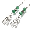 Round Natural Green Aventurine Dowsing Pendulums G-M447-07P-09-2