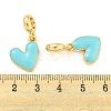 Rack Plating Alloy Enamel Heart European Dangle Charms FIND-B034-20G-05-3