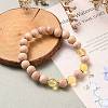 Round Natural Quartz Crystal Beaded Stretch Bracelets BJEW-JB05607-03-4