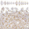 120Pcs 12 Styles ABS Plastic with Acrylic Pearl & Iron Pendants & Connector Charms PALLOY-PH01910-1