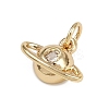 Brass Pave Cubic Zirconia Pendants KK-D409-25G-2