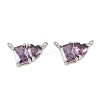 Brass Pave Cubic Zirconia Charms CU-CBA6A75-04P-05-1