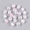 Transparent Spray Painted Glass Beads EGLA-N018-4mm-11-2