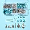 Tibetan Style Chandelier Components and Pendants with Synthetic Turquoise Beads Sets DIY-FS0005-75-7