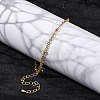 Brass Cable Chain Bracelets for Women BJEW-G735-20G-3