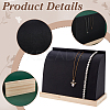 Wood Slant Back Necklaces Storage Rack NDIS-WH0001-16D-4