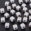 Opaque White Acrylic Beads MACR-Q242-010I-1