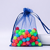 Rectangle Organza Drawstring Bags CON-PW0001-054D-03-1