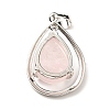 Natural Rose Quartz Pendants G-B033-04P-19-3