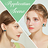 60Pcs 6 Styles Saint Patrick's Day Wood Stud Earrings EJEW-SC0001-42-5