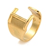 Vacuum Plating 201 Stainless Steel Cuff Rings RJEW-Z032-01G-I-1