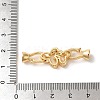 Flower Brass Micro Pave Clear Cubic Zirconia Fold Over Clasps KK-A227-28G-3