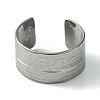 Non-Tarnish 304 Stainless Steel Grooved Open Cuff Ring RJEW-L110-044P-2