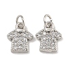 Rack Plating Brass Micro Pave Clear Cubic Zirconia Charms KK-U030-20P-1