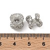 Brass Clear Cubic Zirconia Beads KK-D228-18P-2