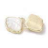 Brass Pave Shell Charms LS-KK-G491-41G-2