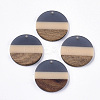 Two Tone Transparent Resin & Walnut Wood Pendants LS-X-RESI-S358-78-A01-1