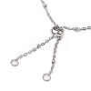 Non-Tarnish 304 Stainless Steel Satellite Chain Slider Bracelet Making AJEW-JB01246-02-2