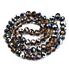 Electroplate Transparent Glass Beads Strands X-EGLA-A034-T8mm-Q19-2