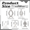 50Pcs 5 Styles Tibetan Style Alloy Pendants FIND-LP0006-50-2