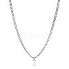 1Pc 304 Stainless Steel Letter Pendant Necklaces NJEW-LP0001-33I-P-1