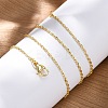 Brass Cable Chains Necklace for Women NJEW-P265-42G-4
