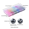 540Pcs 18 Style Spray Painted ABS Plastic Imitation Pearl Beads OACR-YW0001-35B-4