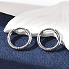 Tarnish Resistant 304 Stainless Steel Hoop Earrings EJEW-P177-P-07-1