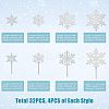 SUPERFINDINGS 8 Sets 2 Style Acrylic Mirror Cake Toppers DIY-FH0004-90B-2