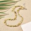 Natural Supper 7 Rutilated Quartz Chip Beaded Necklaces for Men Women NJEW-G159-01B-3