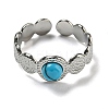304 Stainless Steel Open Cuff Rings STAS-Z060-15P-3
