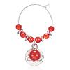 Natural Carnelian Wine Glass Charms AJEW-JO00154-03-1