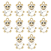 10Pcs Alloy Glass Pendants GLAA-YW0005-41G-01-1