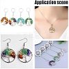 24Pcs 6 Styles Natural Mixed Gemstone European Dangle Charms PALLOY-AR0001-36-6