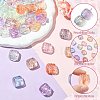 40Pcs 8 Colors UV Plating Transparent Acrylic Beads PACR-CJ0001-46-3