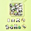 36Pcs 9 Styles Panda Theme Alloy Enamel Pendants ENAM-FS0002-31-7