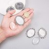 Oval Clear Glass Cabochon Cover DIY-PH0018-99AS-4