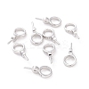 Anti-Tarnish Rhodium Plated 925 Sterling Silver Screw Eye Peg Bails STER-D035-46P-1